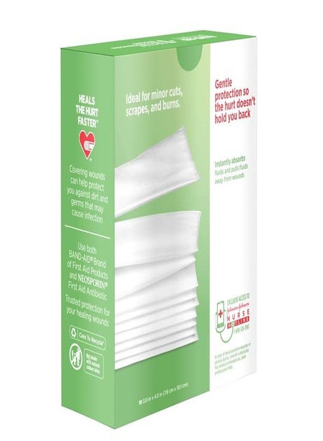 Johnson & Johnson Red Cross First Aid Triple Layer Non-Stick Pads 3 X 4-10 ct, Pack of 5 - Image 5